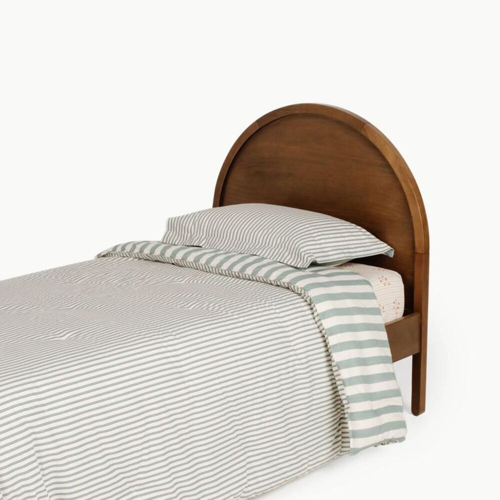 Gathre -  Green Stripe Reversible Comforter Set Twin Green